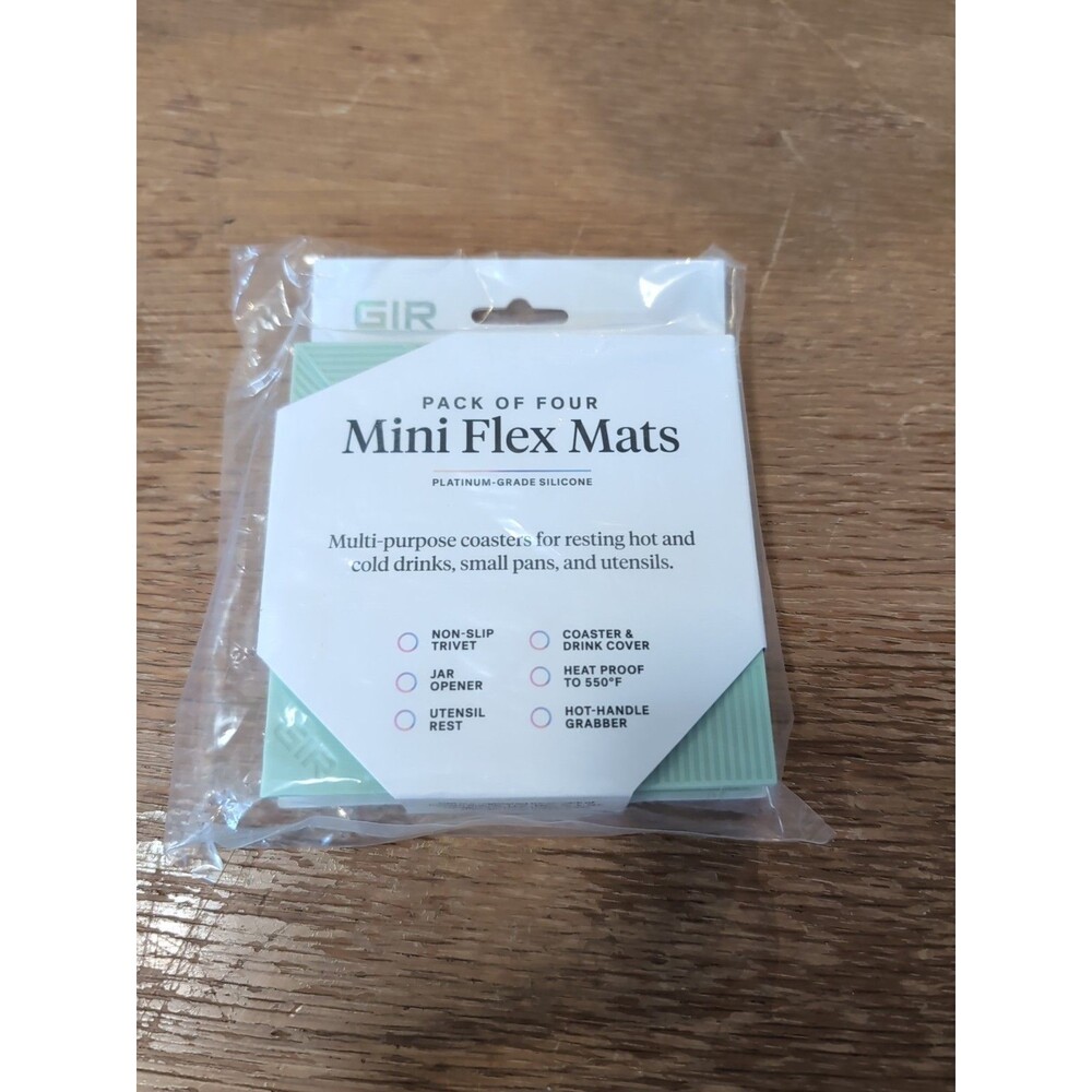 Gir Mini Flex Mats 4 Pack Mint Green Platinum Grade Silicone